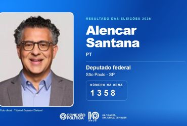 Alencar Santana eleito deputado federal por SP em 2026